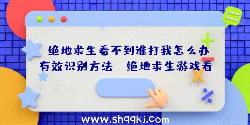 绝地求生看不到谁打我怎么办？有效识别方法！（绝地求生游戏看不到人解决方式）